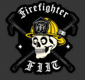 Firefighter FIIT Skeleton Sticker