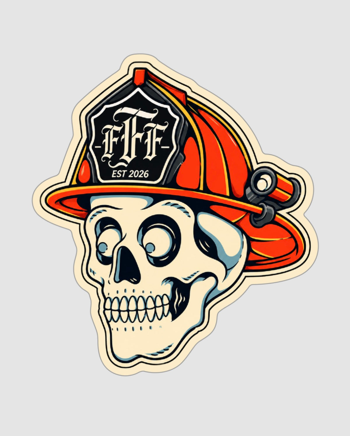 FFF Skull Sticker (Red Helmet)